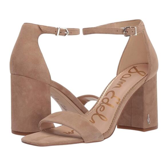 Sam Edelman Womens Daniella Strappy Heeled Sandals US 11 M Tan Suede EUC - Picture 1 of 15